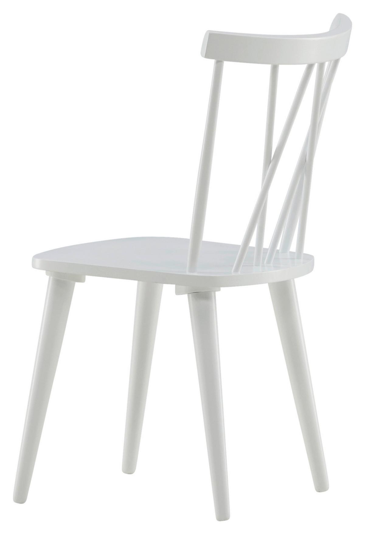 STUHL-SET MARIETTE - Weiß, Design, Holz (53.5/86/50cm) - Livetastic