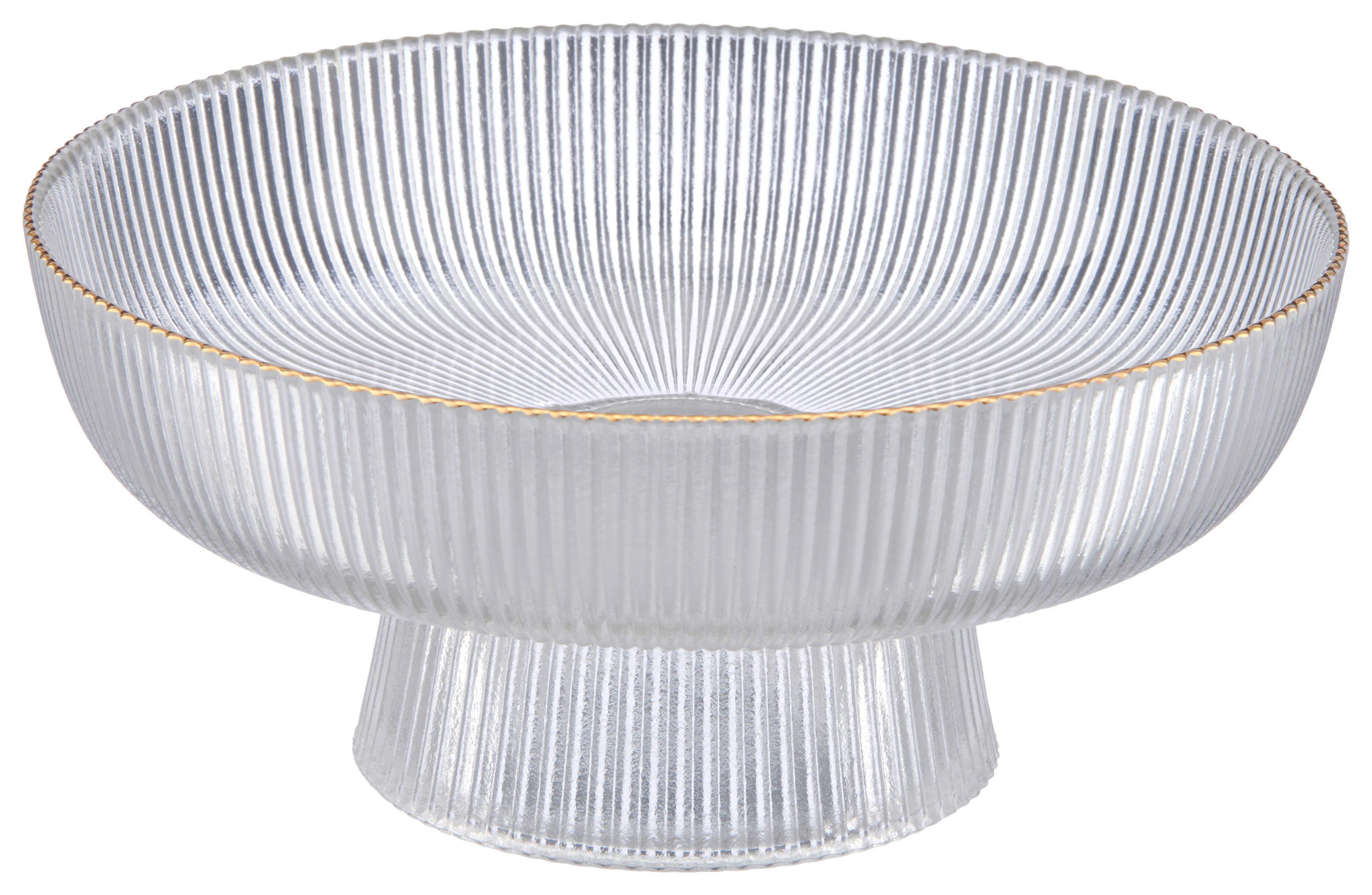 Dekoschale Manu I Klar/Goldfarben - Klar/Goldfarben, Basics, Glas (20/9cm) - Mömax