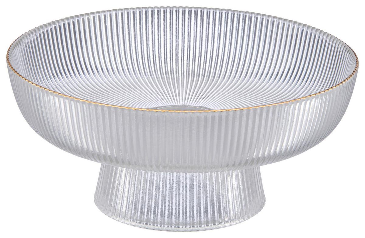 Dekoschale Manu I Klar/Goldfarben - Klar/Goldfarben, Basics, Glas (20/9cm) - Mömax