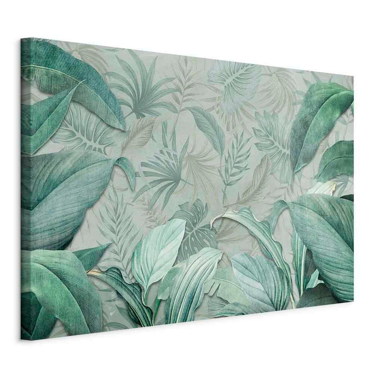 Slika Na Platnu Exotic Trip - žajbljevo zelena, Basics, tekstil/les (120/80/1,2cm) - artgeist