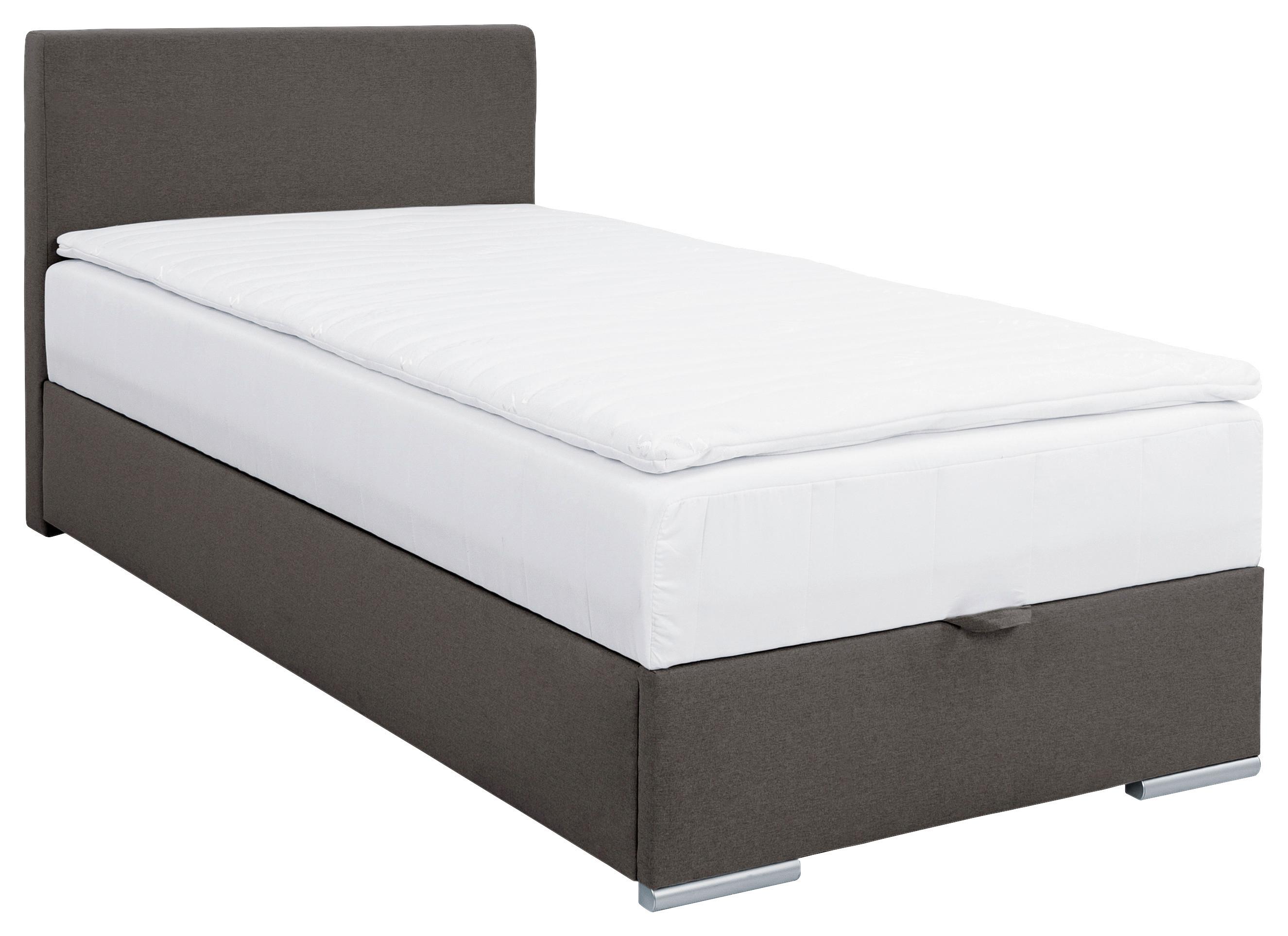 Tapecirani Krevet Cosi - boje kroma/antracit, Konvencionalno, drvo/metal (100/200cm)