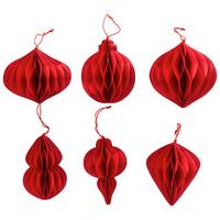 Decorațiune de agățat Sander - roșu, Konventionell, hârtie (11/12cm) - Modern Living