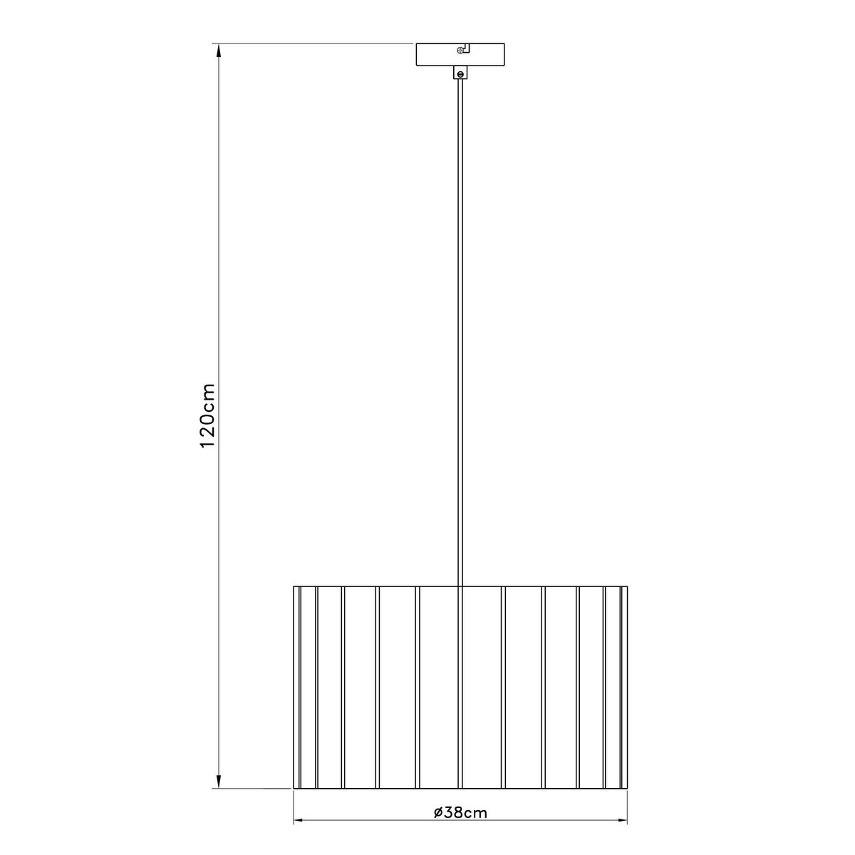 LAMPA WISZĄCA REBECCA - kolor naturalny, Trend, tworzywo sztuczne/metal (38/120cm) - Novel