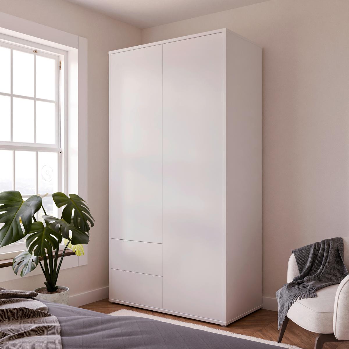 Omara S Klasičnimi Vrati Alice, Bela - bela, Trend, leseni material (115/214/60cm) - Carryhome