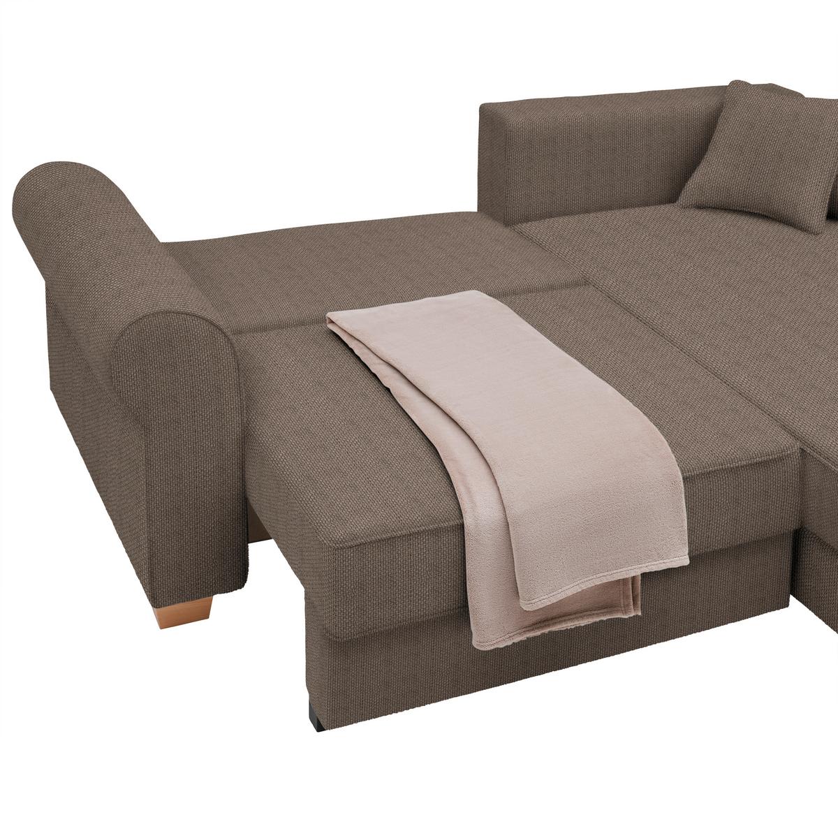 Wohnlandschaft Angelo Braun - Braun, Modern, Holz/Holzwerkstoff (255/92/185cm) - Mömax