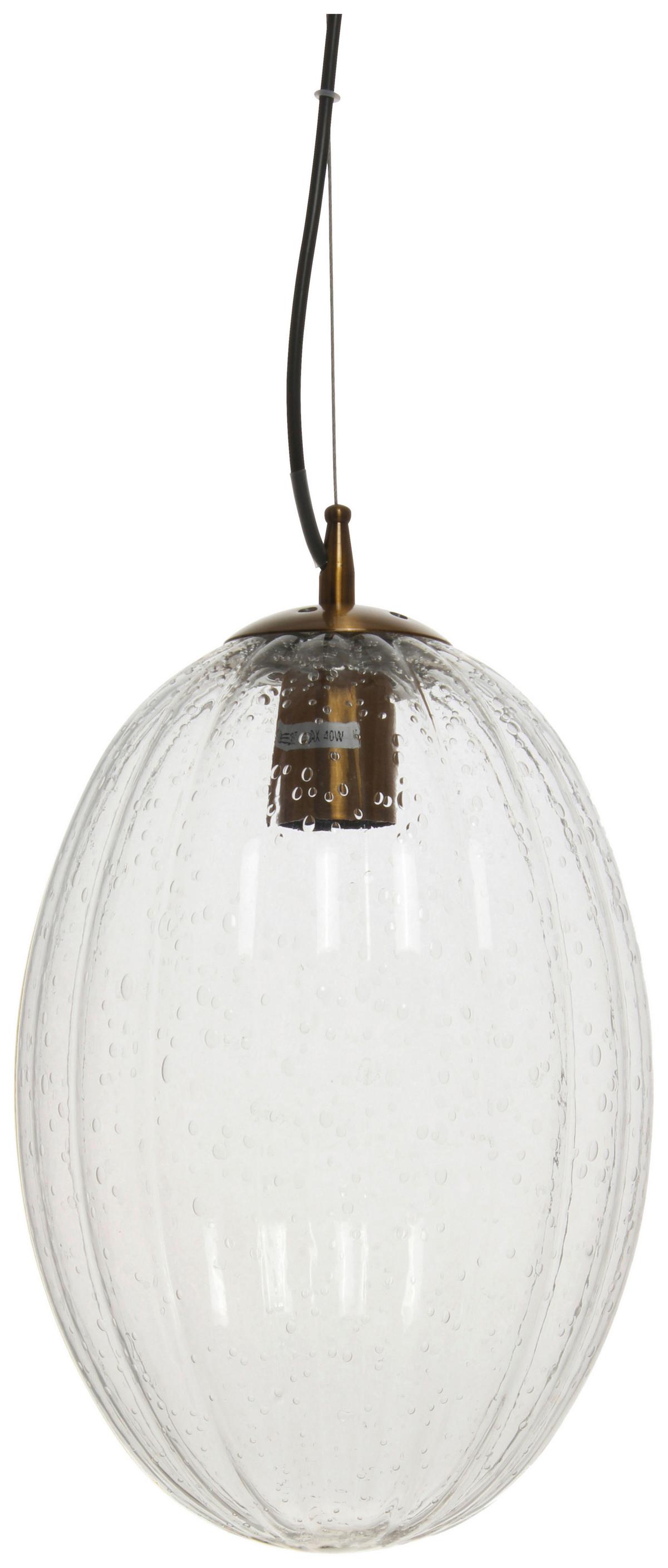 Hängeleuchte Virgina 125 Klar - Klar, Basics, Glas/Metall (23/23/36cm) - Kayoom
