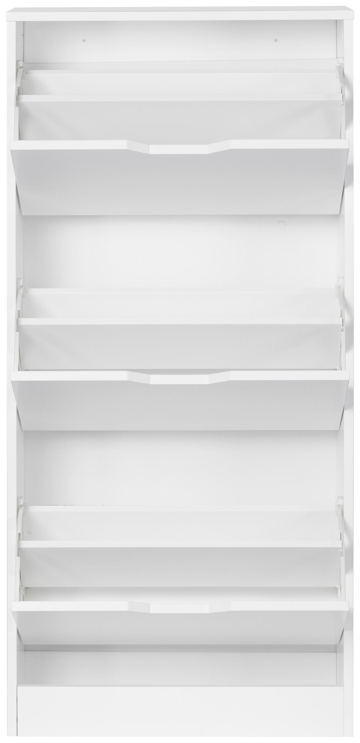 SZAFKA UCHYLNA NA BUTY SCHUHSCHRANK - biały, Design, materiał drewnopochodny (55/117/23,5cm) - MID.YOU