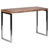Konzolna Mizica Guna - barve kroma/barve akacije, Moderno, kovina/les (120/45/76cm) - MID.YOU