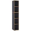 Pisarniški Regal Salia B30, Antracit, Barva Hrasta - črna/medeni hrast, Design, umetna masa/leseni material (30/183/33cm) - MID.YOU