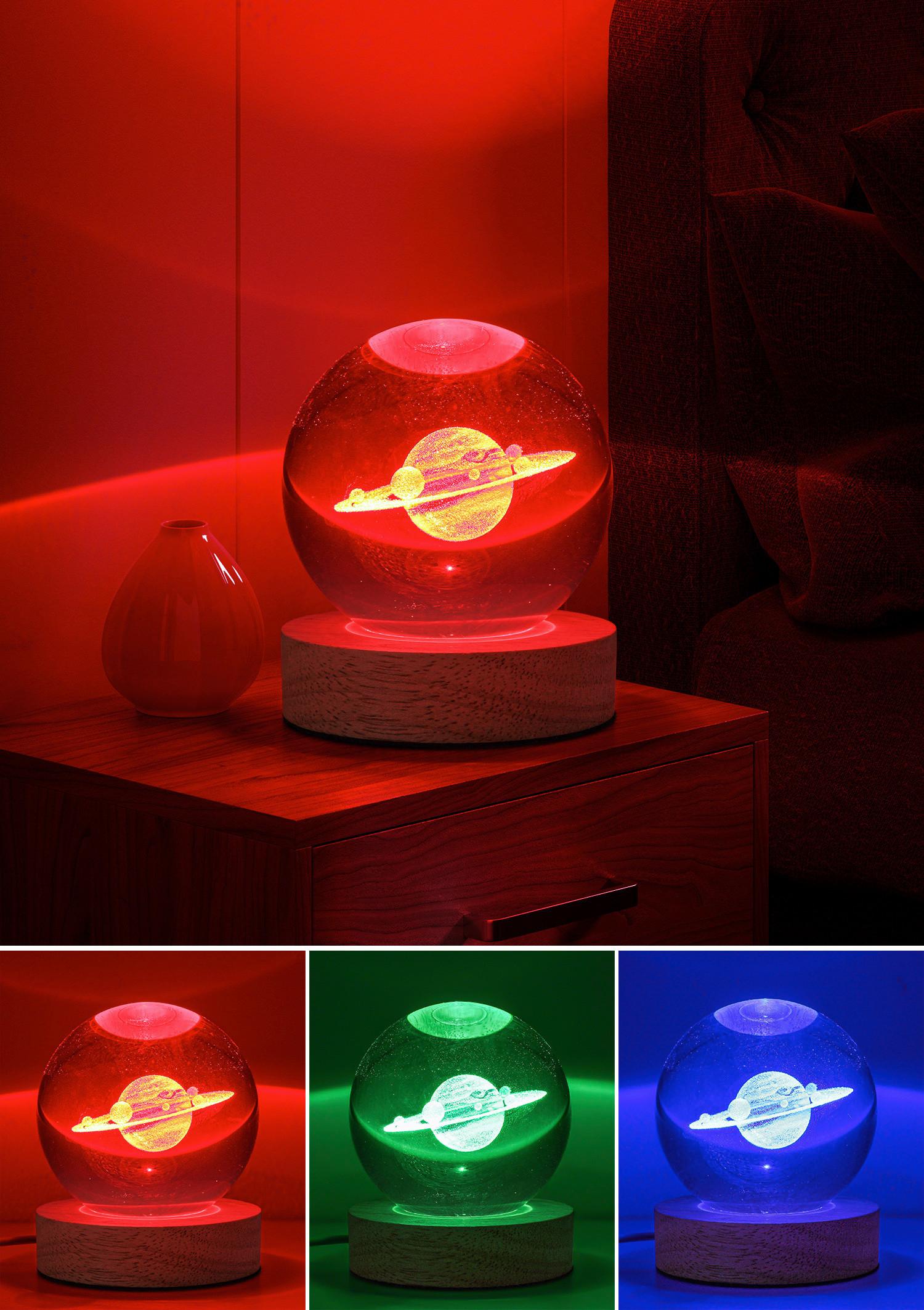 LAMPE DÉCORATIVE LED MONI - Transparent/couleur naturelle, ROMANTIK / LANDHAUS, matériau en bois/matière synthétique (8/9,5cm) - Mömax