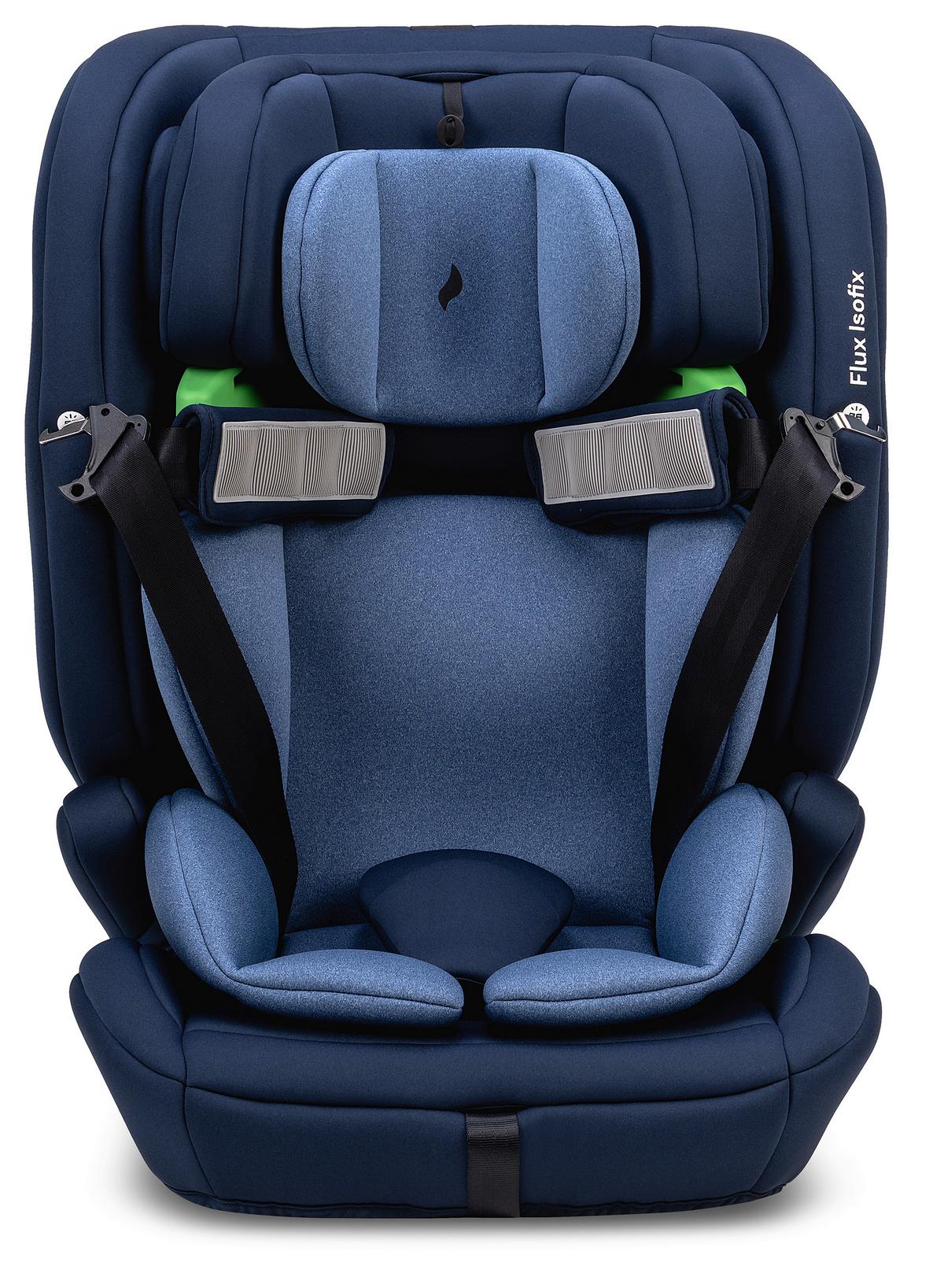 DZIECIĘCY FOTELIK SAMOCHODOWY FLUX ISOFIX - ciemnoniebieski/niebieski, Basics, tworzywo sztuczne/tkanina (44/61,5/47cm) - Osann
