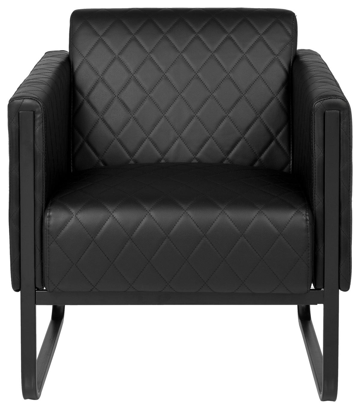 Fotelj Aruba Black, Črna - črna, Moderno, kovina/tekstil (67/78/71cm) - MID.YOU