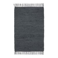 Fleckerlteppich Julia 2 in Dunkelgrau ca. 70x130cm - Dunkelgrau, Romantik / Landhaus, Textil (70/130cm) - Modern Living