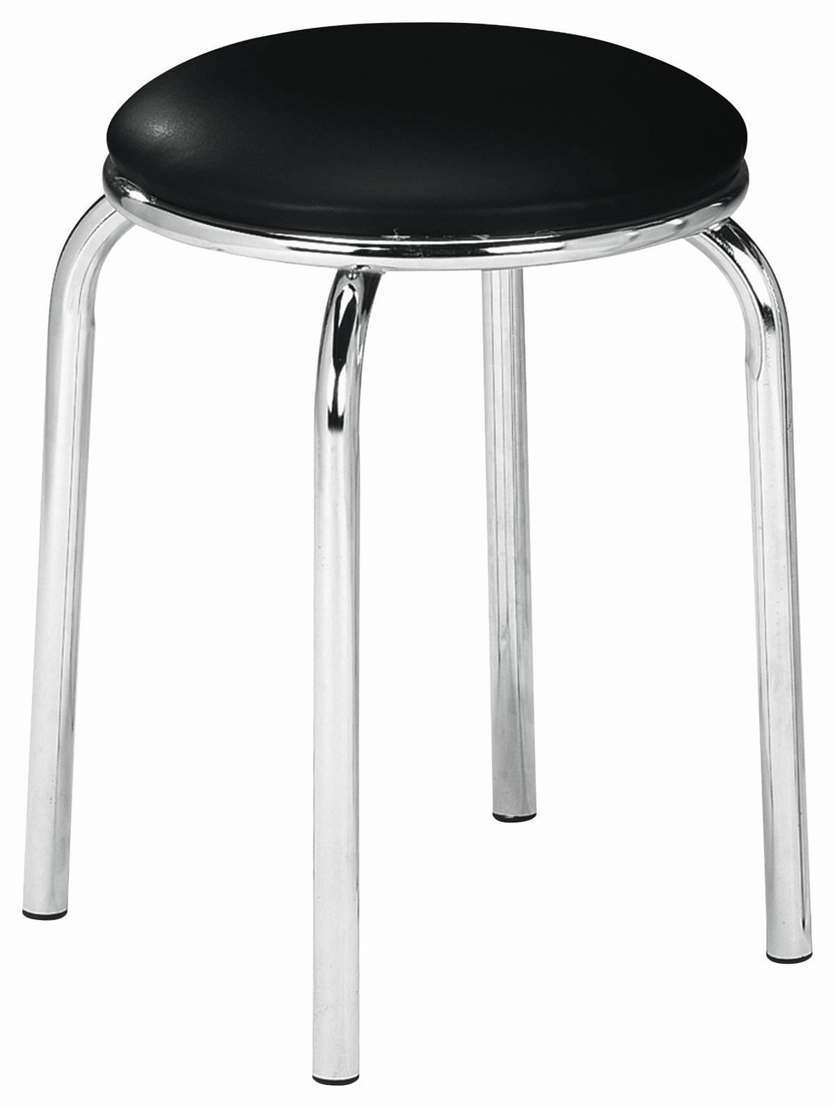 Taburet Pub - negru, Konventionell, plastic/metal (46/45cm) - Modern Living