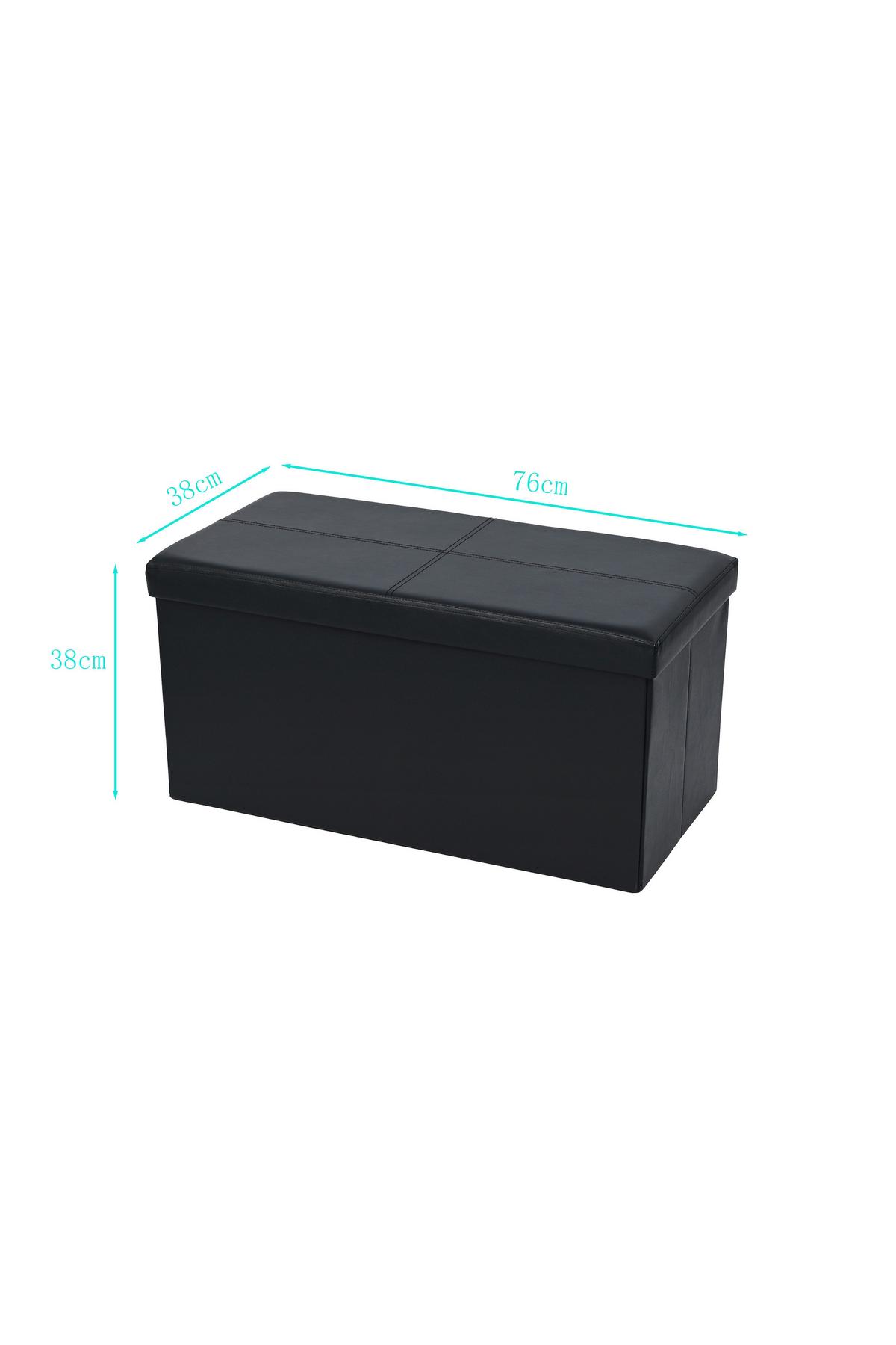 Bancă OLIVER 2 - negru, Modern, textil/material pe bază de lemn (76/38/38cm) - Modern Living