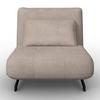 BÄDDFÅTÖLJ LUNA - beige/svart, Modern, metall/textil (92/86/80cm) - Bessagi Home