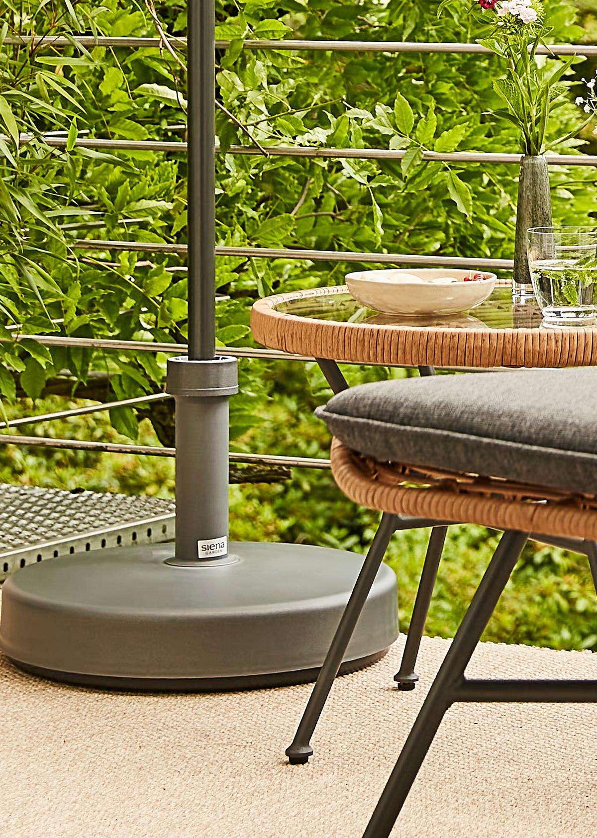 Schirmständer Kunststoff für DM bis 5,4 cm - Anthrazit, KONVENTIONELL, Kunststoff (46/11/46cm) - Siena Garden