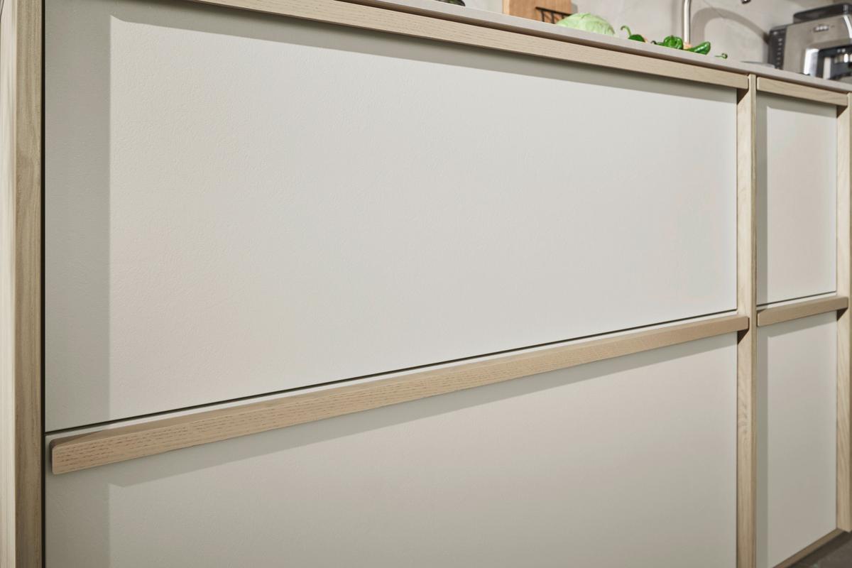 Eckküche Look o. Geräte ca. 248x157cm Sandfarben - Sandfarben/Eichefarben, MODERN, Holzwerkstoff (248/157cm) - Nobilia
