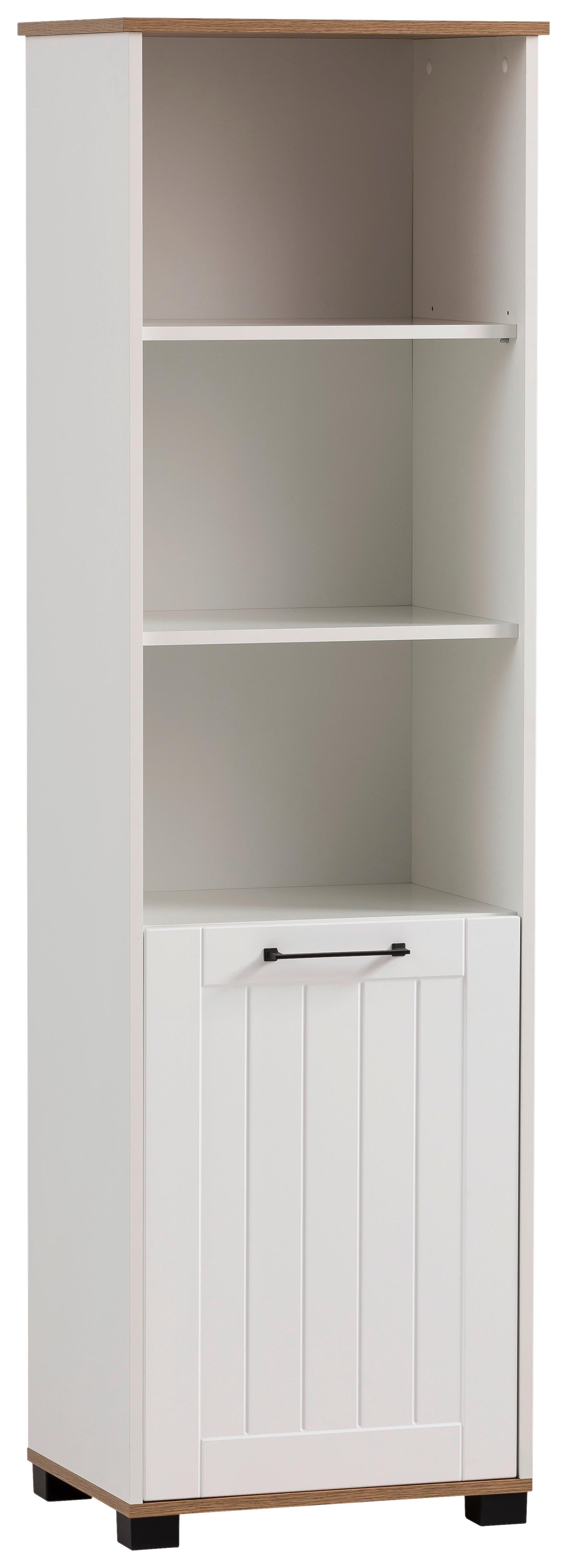 Aktenschrank Jelda H500 Weiß/Eiche Wotan - Eiche Wotan/Weiß, MODERN, Holzwerkstoff (52,3/177,4/41cm) - MID.YOU