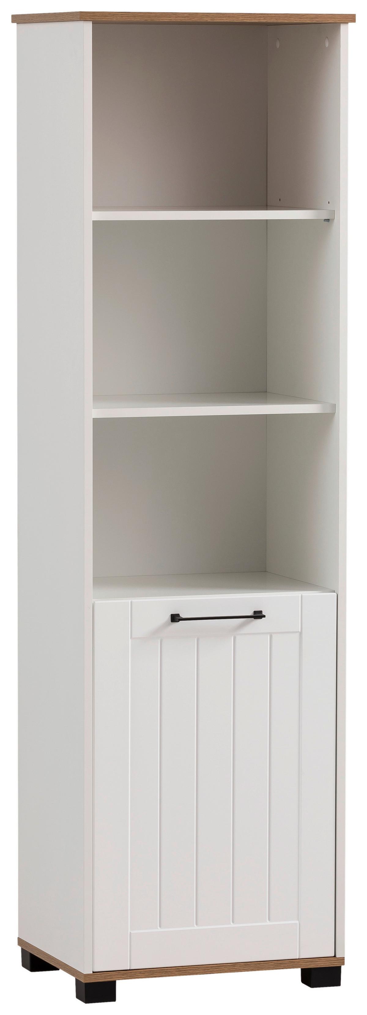 Aktenschrank Jelda H500 Weiß/Eiche Wotan - Eiche Wotan/Weiß, MODERN, Holzwerkstoff (52,3/177,4/41cm) - MID.YOU