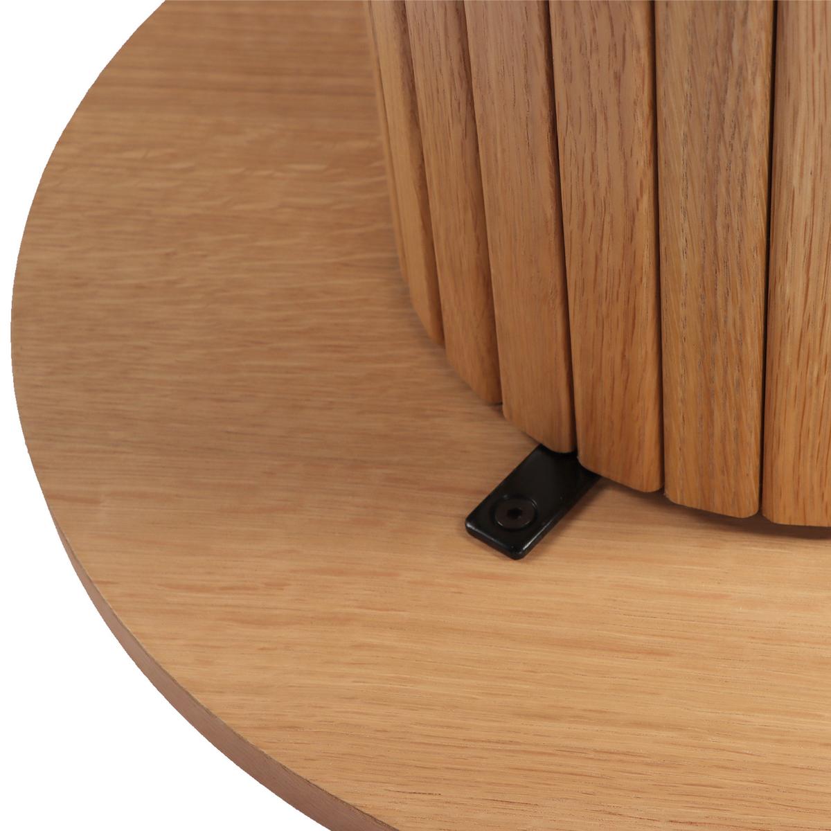 STOLIK BOCZNY PEDRO - kolor dębowy, Design, materiał drewnopochodny/drewno (50/50/40cm) - Xora