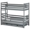 VÅNINGSSÄNG MILA -EXKLUSIV- - björkfärgad/ljusgrå, trä (90/200cm) - Mömax