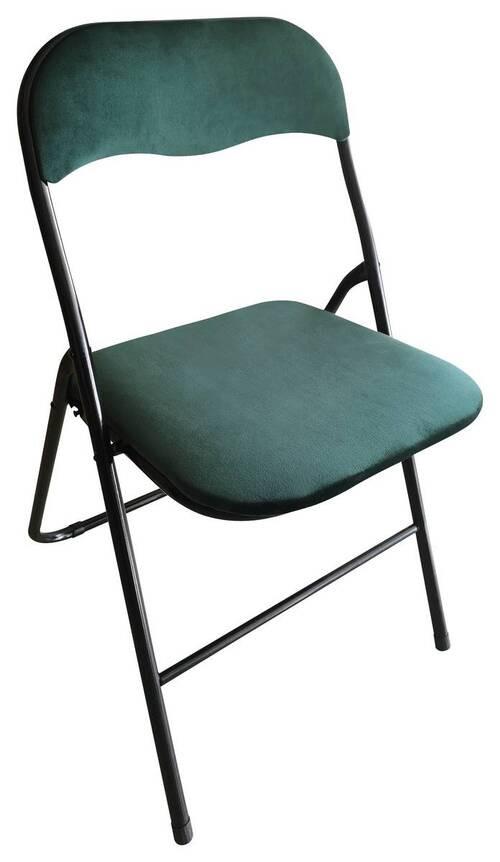 Klappsessel in Dunkelgrün - Dunkelgrün/Schwarz, Konventionell, Textil/Metall (44/78/45,5cm) - Mömax