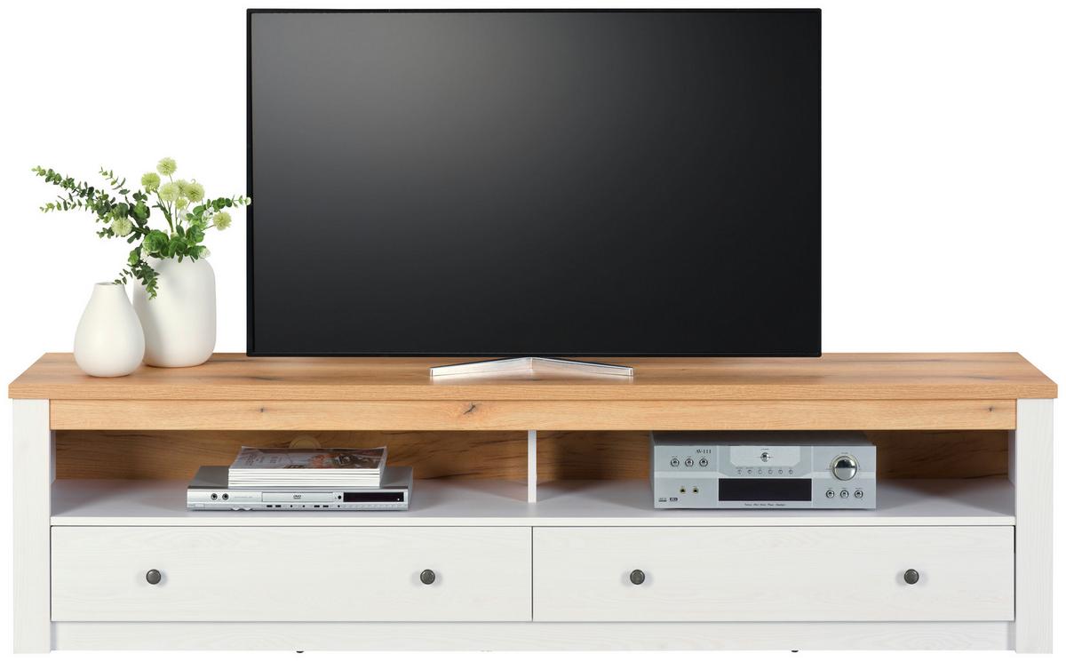 Tv-element Rovigio, Barva Macesna, Bela - bela/barve macesna, Konvencionalno, kovina/umetna masa (201/52/42cm) - Landscape