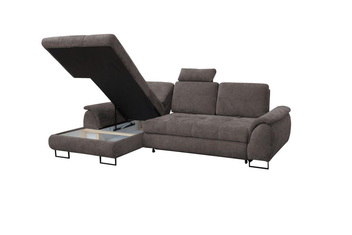 Kutna Garnitura Lago - smeđa/crna, Moderno (176/95/272cm) - Modern Living