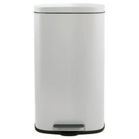 Treteimer Akira Matt-White - Weiss/Schwarz, Basics, Kunststoff/Metall (42,7/29,7/64,3cm) - Spirella