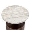 SIDOBORD SOLCO -TREND- - bronsfärgad/naturfärgad, Lifestyle, metall/trämaterial (30/56cm) - Premium Living