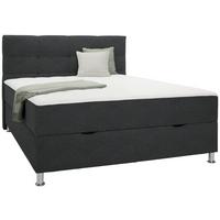 Boxbett Oviedo 180 in Anthrazit ca. 180x200cm - Anthrazit, KONVENTIONELL, Textil/Metall (180/200cm) - Mömax