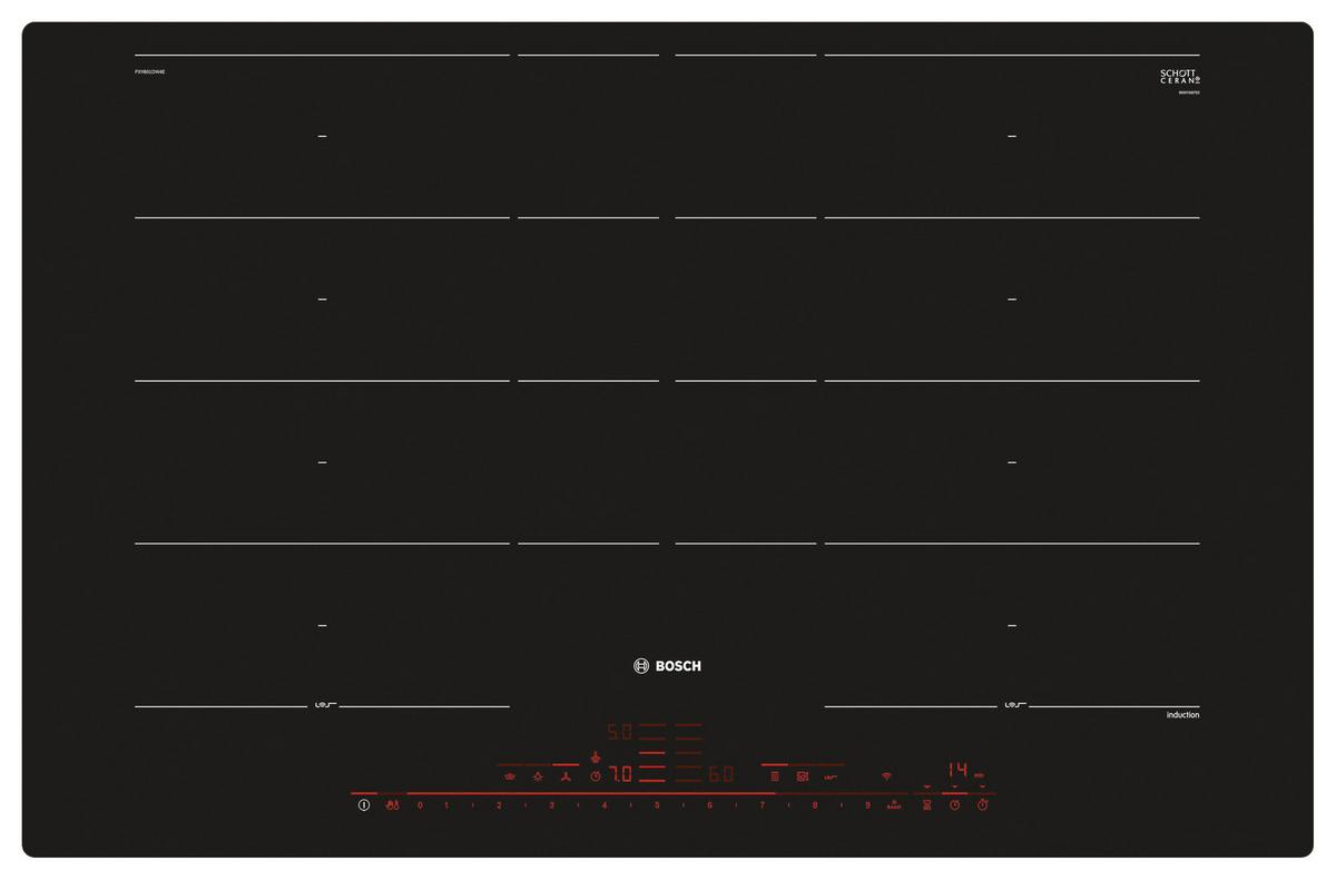 Induktionskochfeld PXY801DW4E - Schwarz, KONVENTIONELL, Metall (79,2/5,6/51,2cm) - Bosch