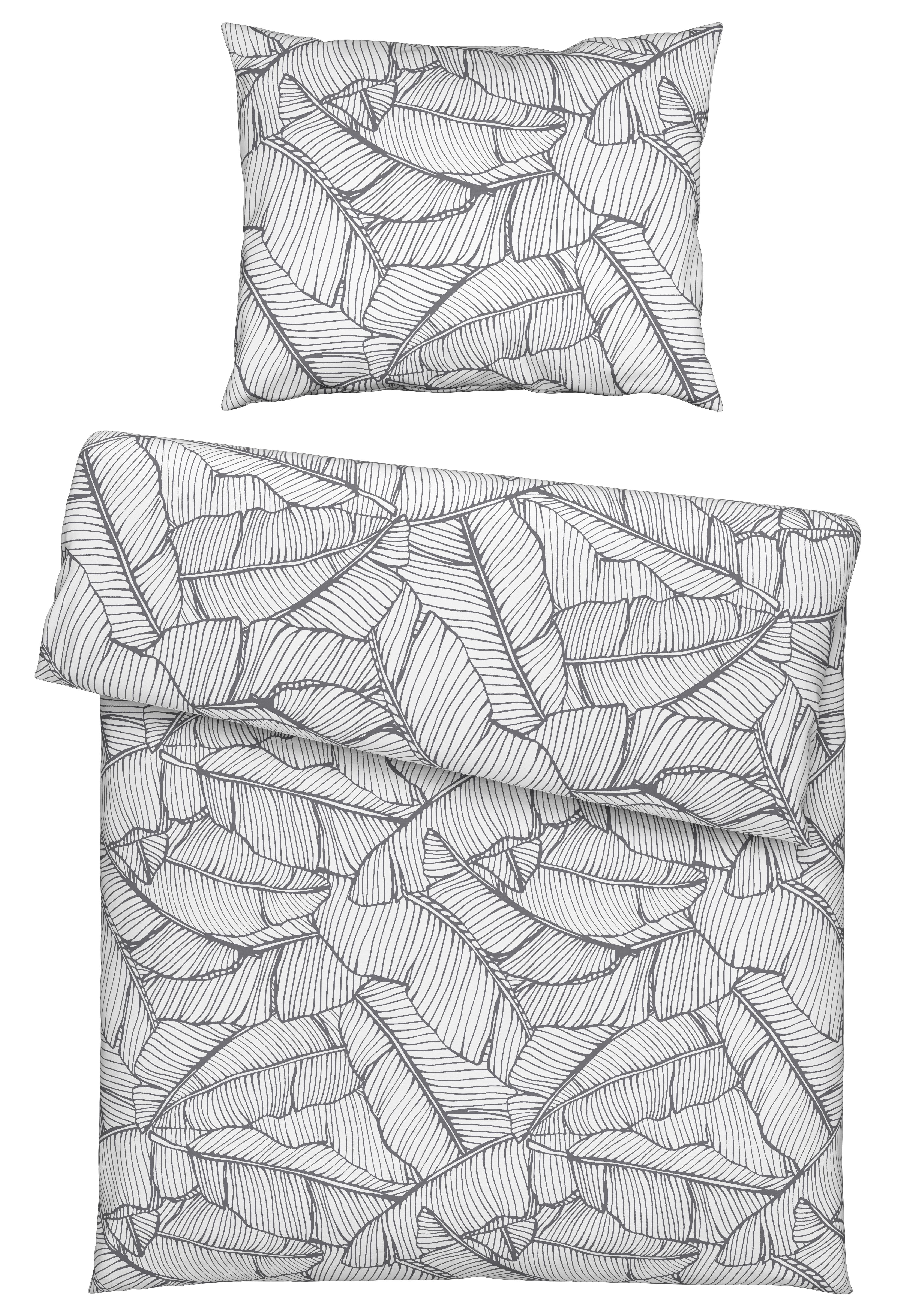 Bettwasche Leaves In Grau Ca 140x200cm Online Kaufen Momax