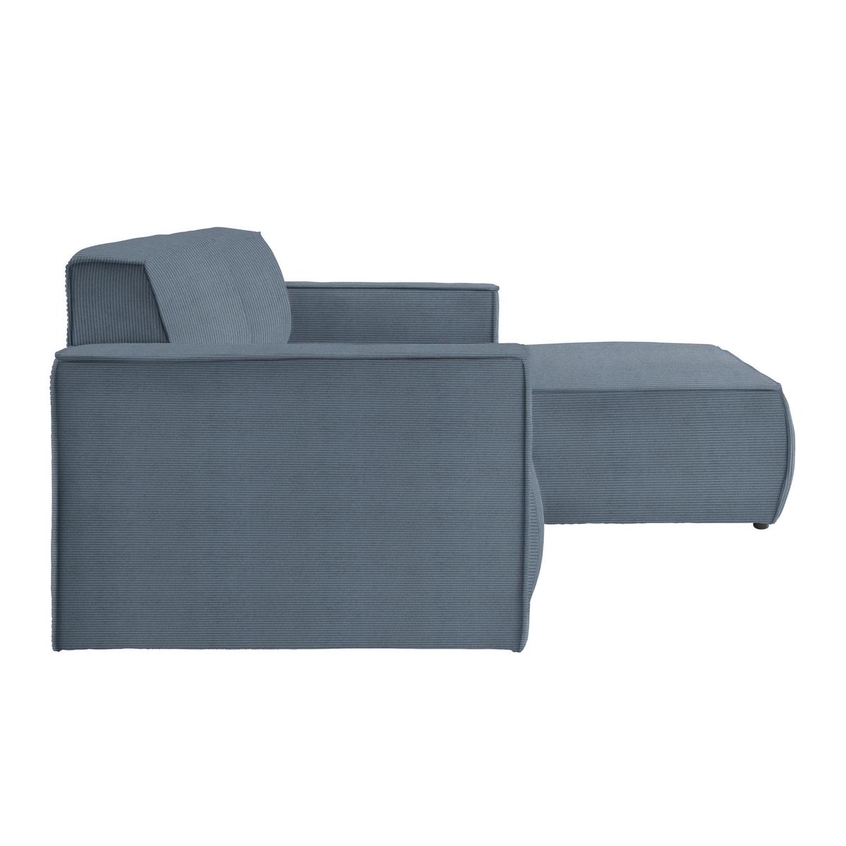 Wohnlandschaft Loft Blaugrau - Blaugrau/Schwarz, MODERN, Kunststoff/Textil (265/75/172cm) - Mömax