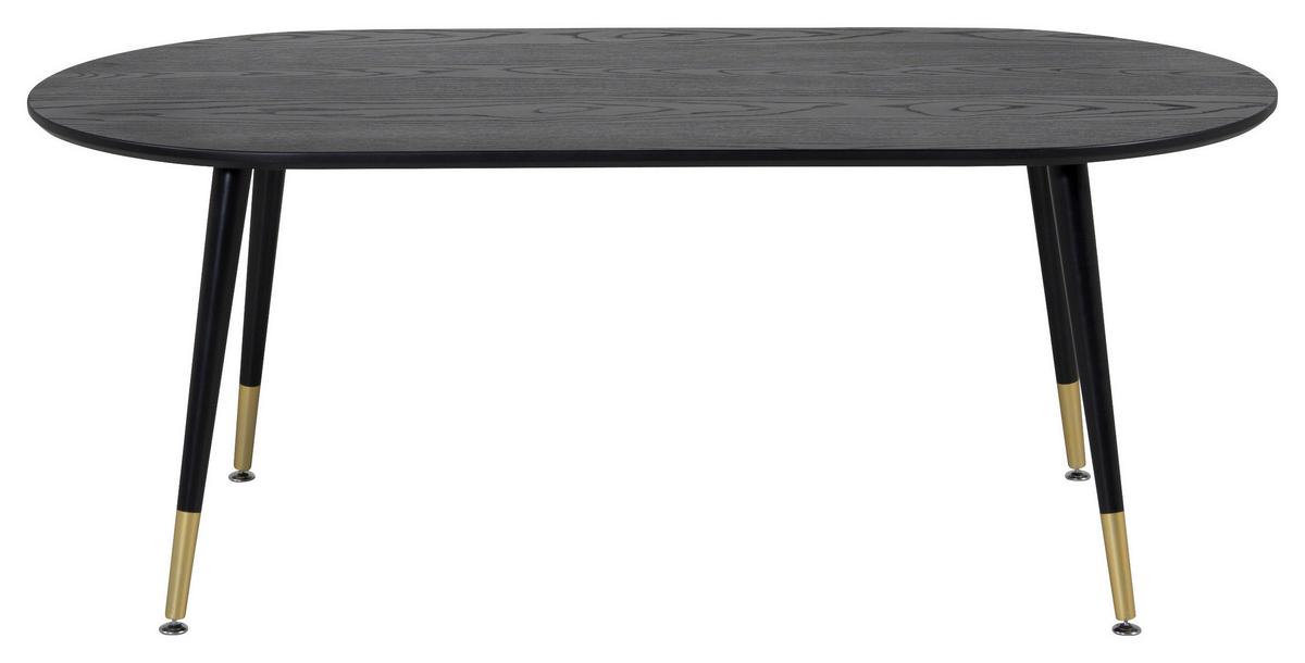 COUCHTISCH DIPP - Messingfarben/Schwarz, Design, Holzwerkstoff/Metall (120/60/47cm) - Livetastic