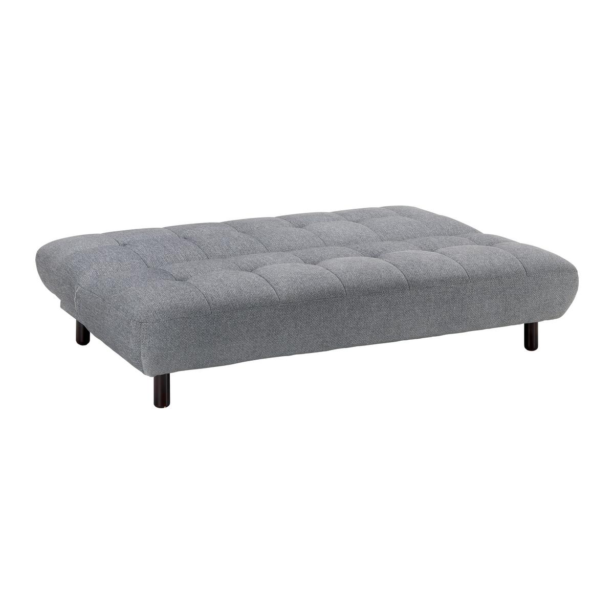 Schlafsofa Camilla Hellgrau Webstoff - Dunkelbraun/Hellgrau, MODERN, Holz/Textil (186/90/106cm) - Bessagi Home