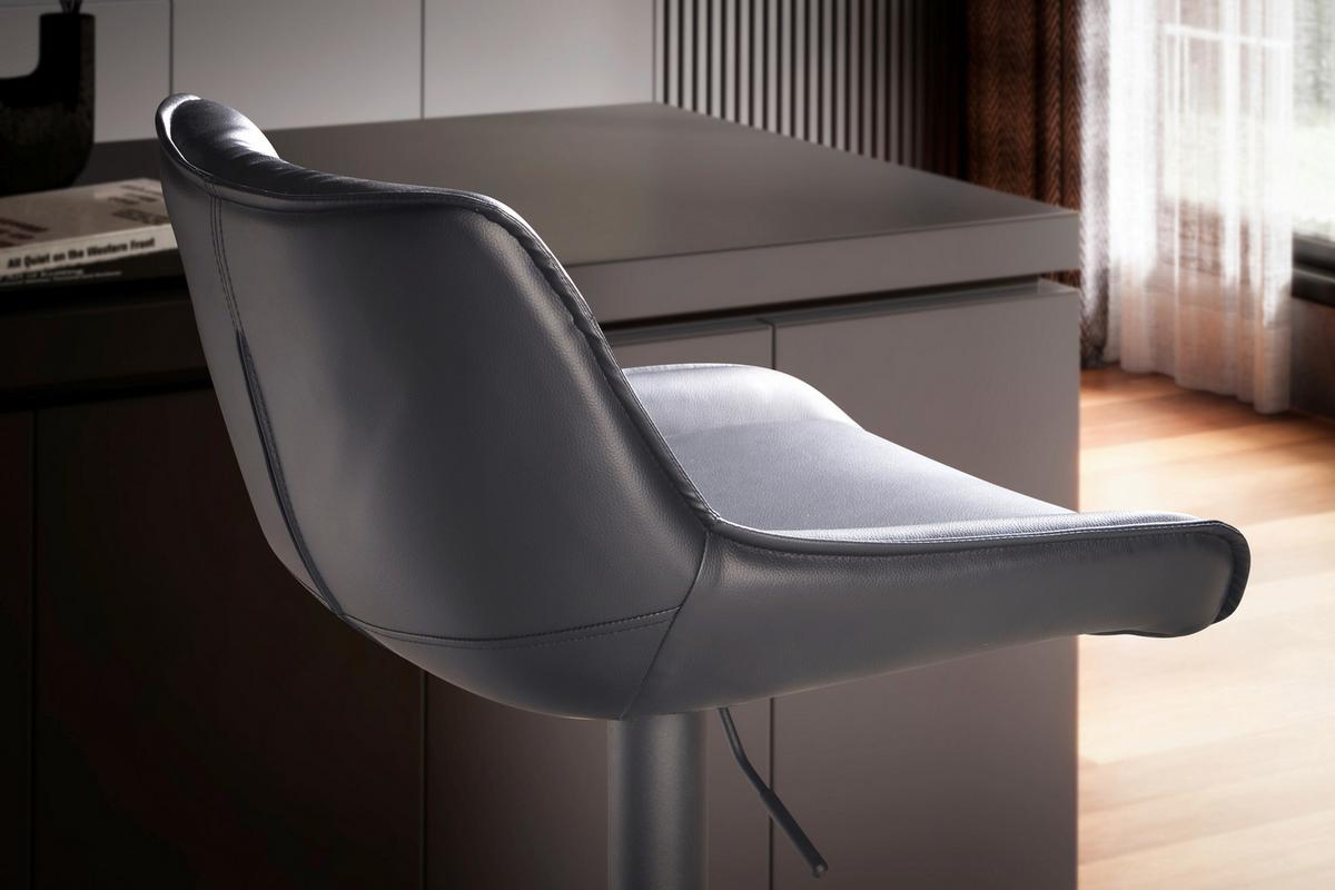 Barski Stol Wl7.005 - črna, Design, kovina/tekstil (45/106/55cm) - MID.YOU