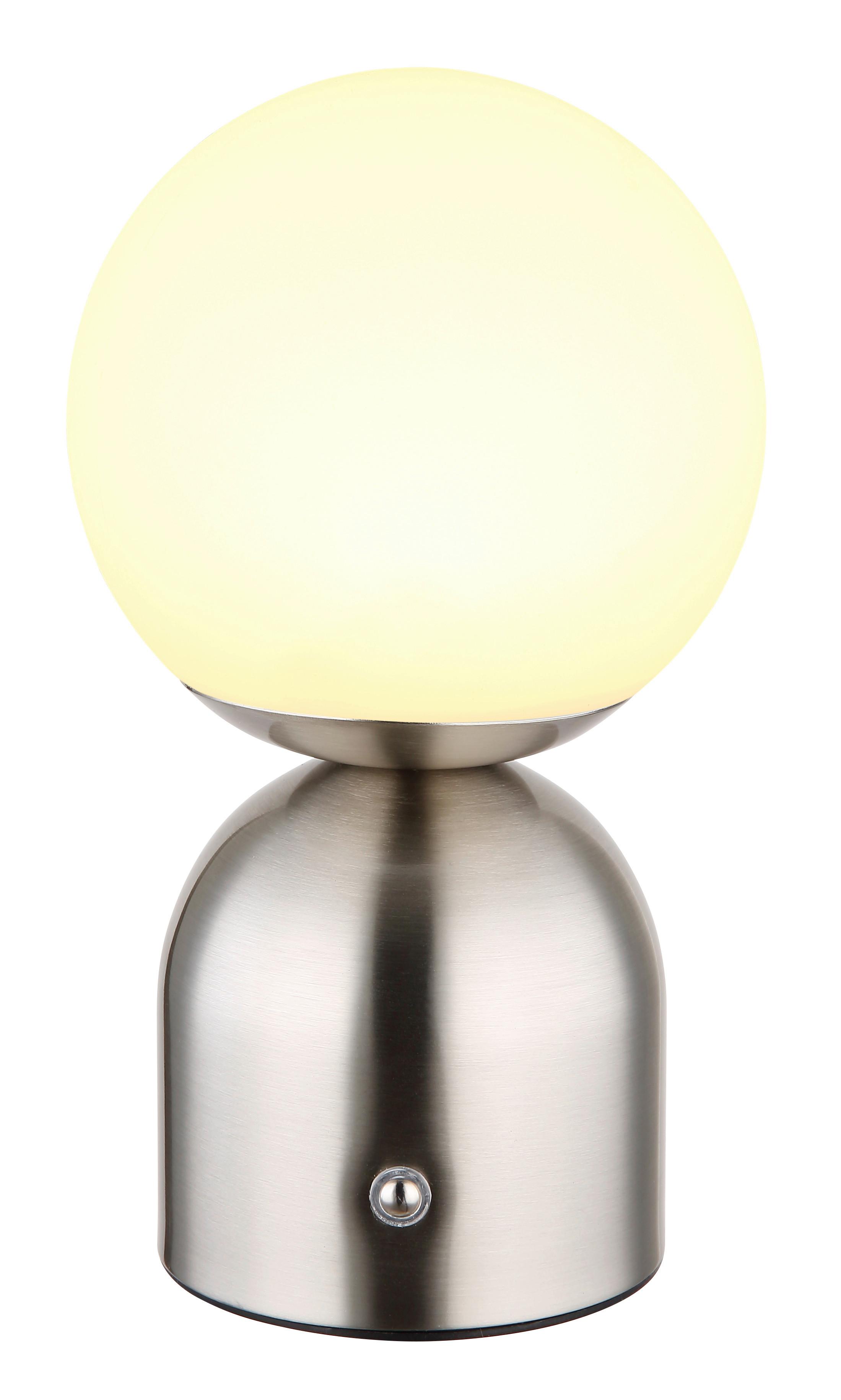 Namizna Svetilka Za Polnjenje 21006n - barve niklja/opal, Konvencionalno, kovina/umetna masa (12/21cm) - Globo