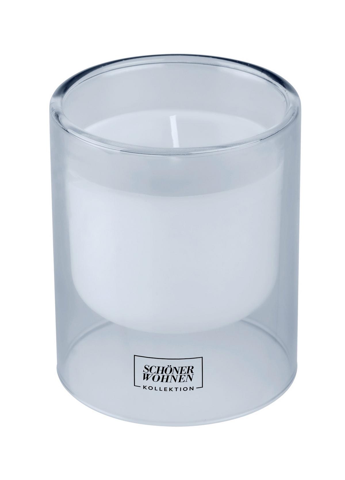 Duftkerze Schöner Wohnen-Kollektion Blau - Blau/Orange, Design, Glas (9/11cm) - Schöner Wohnen