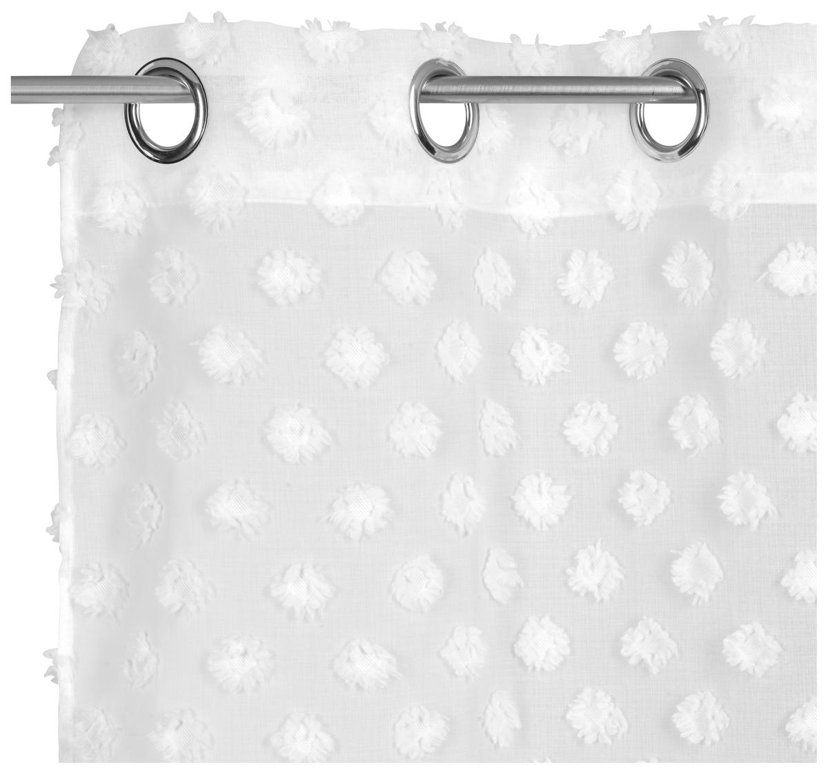 ZASŁONA NA PRZELOTKACH STINA - biały, Trend, tkanina (140/245cm) - Esposa