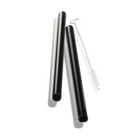 ZESTAW SŁOMEK DO PICIA 12703 - czarny, Konventionell, szkło (0,8/18cm) - Gefu