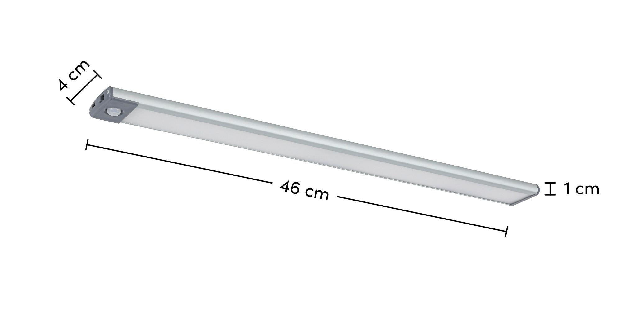 DOWNLIGHT UNTI - silver/grå, Modern, metall/plast (46/4/1cm) - Mömax