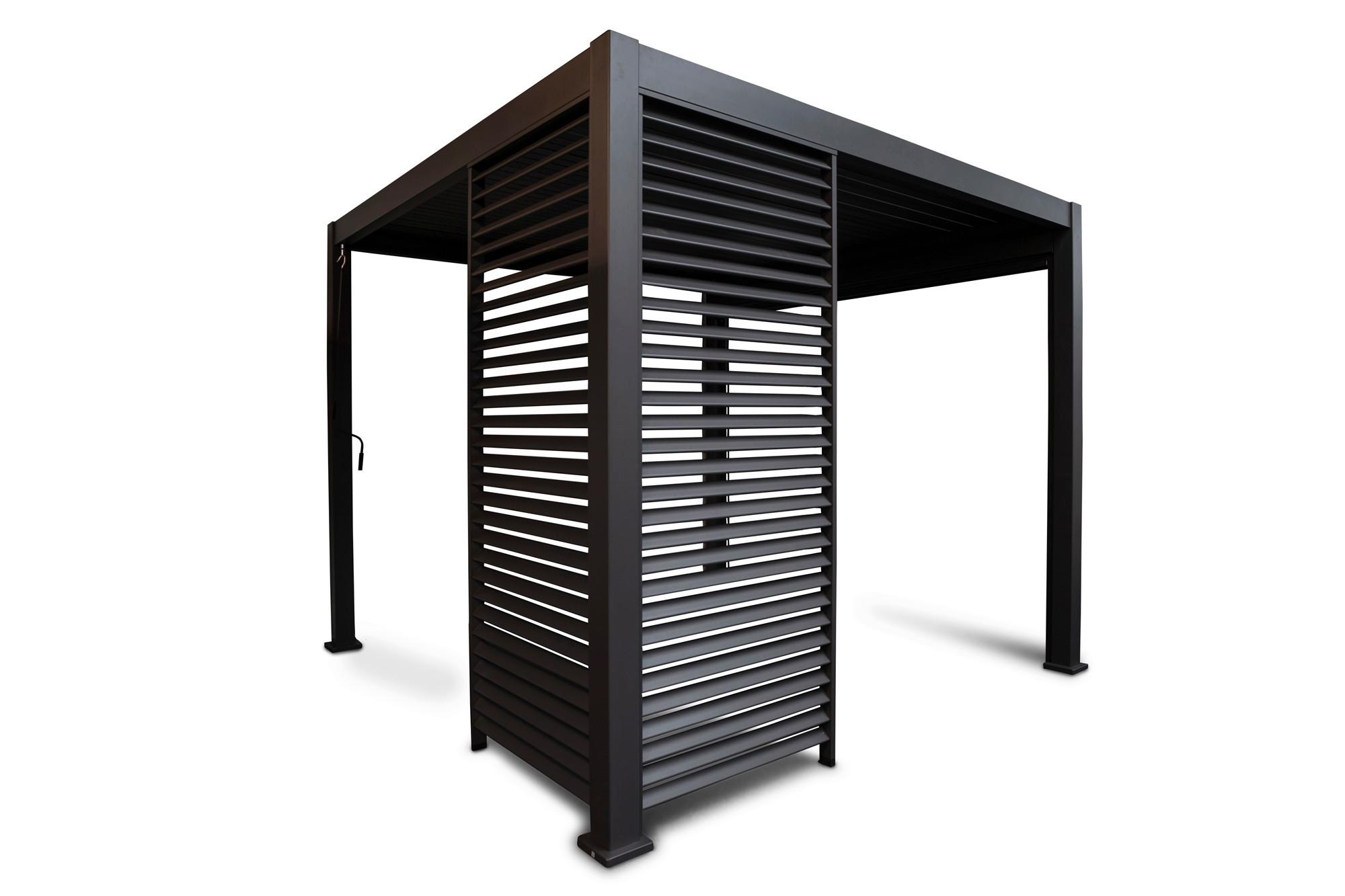 Stranski Del Za Pergolo Maridor, 93x240cm, 3kos - antracit, Moderno, kovina (93/240/10cm) - Gardenson