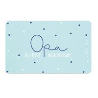 Schneidebrett Opa in Blau/Weiß - Blau/Weiß, KONVENTIONELL, Kunststoff (23,3/14,3/0,2cm)