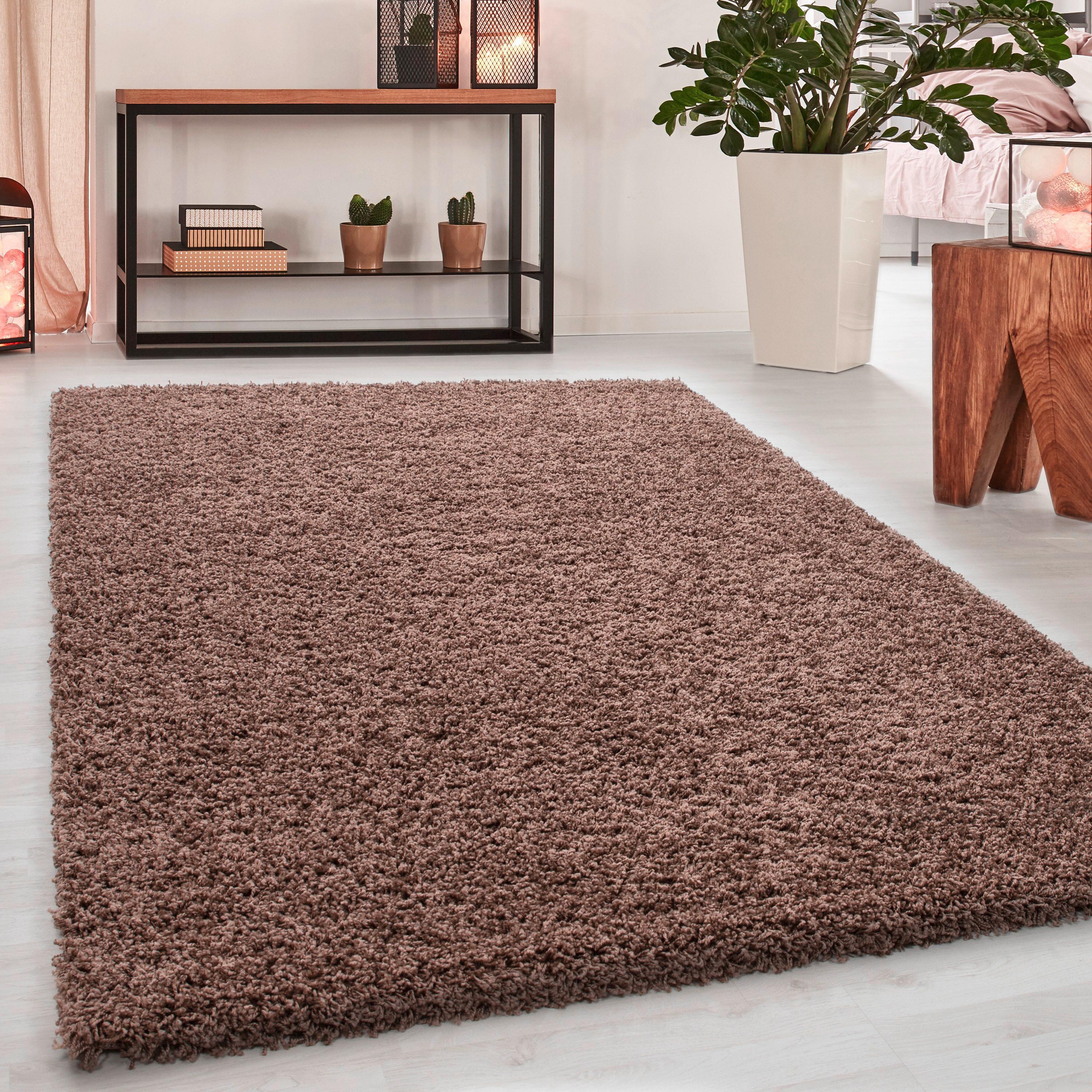 Hochflorteppich Dream Hellbraun ca. 60x110cm - Hellbraun, KONVENTIONELL, Textil (60/110cm) - Novel