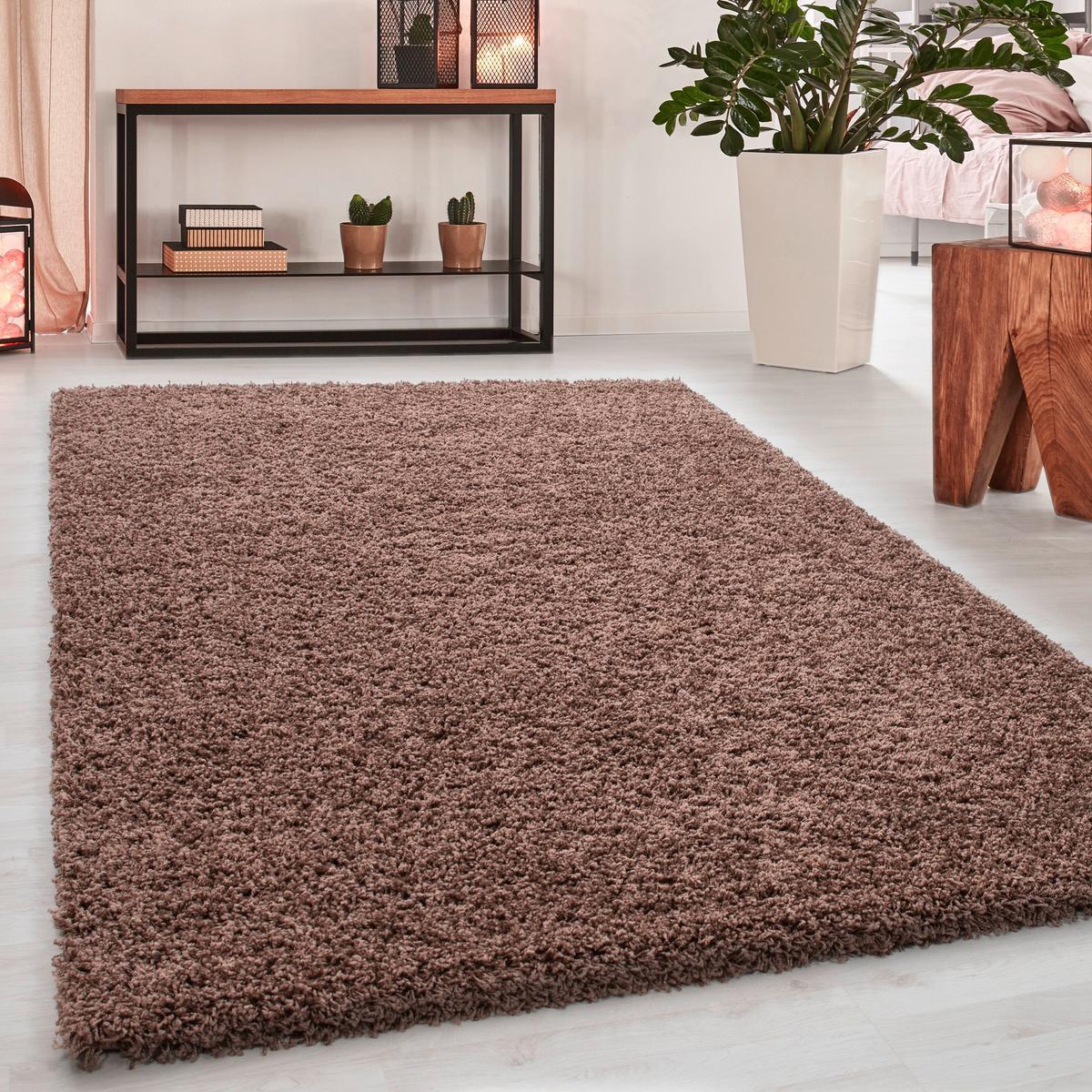 Hochflorteppich Dream Hellbraun ca. 60x110cm - Hellbraun, KONVENTIONELL, Textil (60/110cm) - Novel