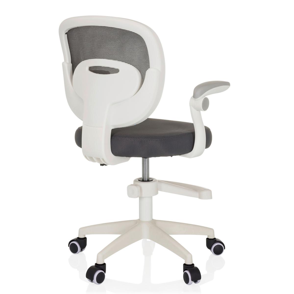 Mladinski Vrtljivi Stol Kiddy Smart, Siva - siva/bela, Moderno, umetna masa/tekstil (61/84-97/55cm) - MID.YOU