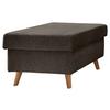 Hocker Valentina Braun Struktur - Braun/Naturfarben, KONVENTIONELL, Holz/Textil (61/43/61cm) - P & B