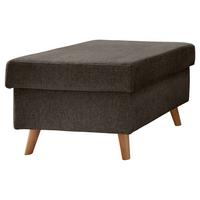 Hocker Valentina Braun Struktur - Braun/Naturfarben, KONVENTIONELL, Holz/Textil (61/43/61cm) - P & B